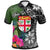 Fiji Custom Polo Shirt Turtle Plumeria Banana Leaf Unisex Black - Polynesian Pride