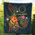 Cook Islands Polynesian Premium Quilt - Legend of Cook Islands (Blue) - Polynesian Pride