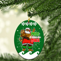 Hawaii Polynesian Santa Claus Green Christmas Ornament - LT12 Christmas Tree - Polynesian Pride