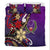 Pohnpei Bedding Set - Tribal Flower With Special Turtles Purple Color - Polynesian Pride