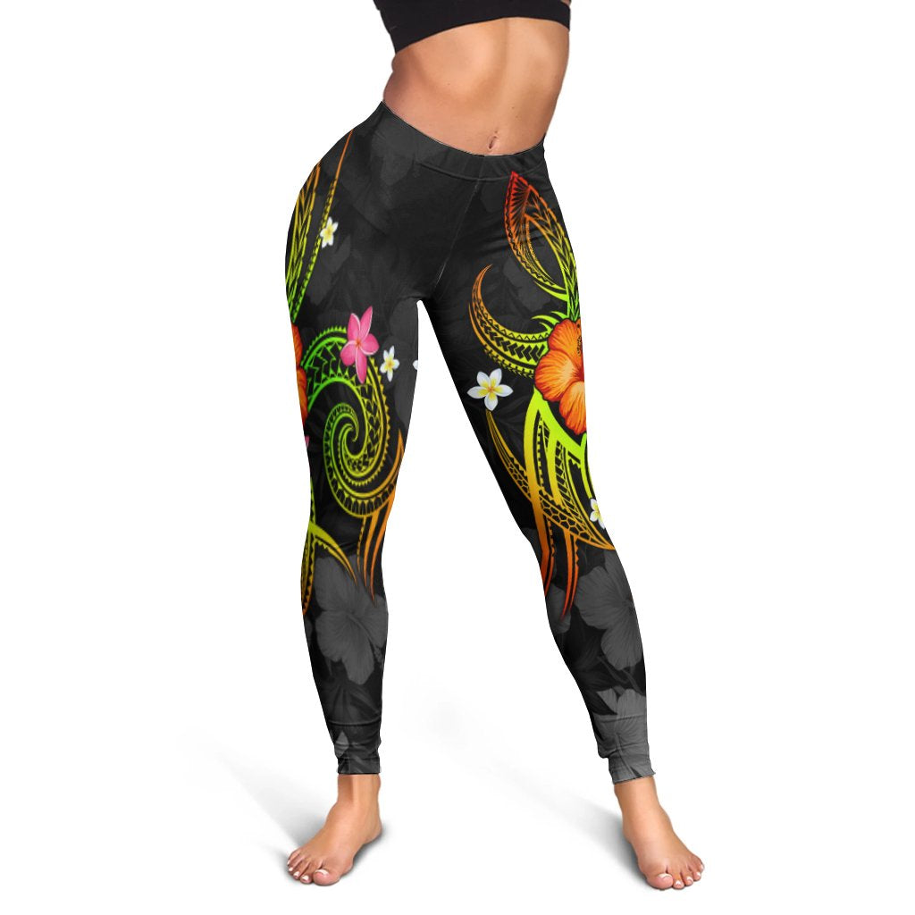 Papua New Guinea Polynesian Women's Leggings - Legend of Papua New Guinea (Reggae) Reggae - Polynesian Pride