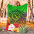 Tonga Premium Blanket - Manta Ray Tropical Flowers (Green) - Polynesian Pride