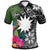 Nauru Custom Polo Shirt Turtle Plumeria Banana Leaf Unisex Black - Polynesian Pride