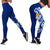 Guam Leggings - Guam Seal Polynesian Patterns Plumeria (Blue) - Polynesian Pride