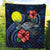 Palau Polynesian Premium Quilt - Blue Turtle Hibiscus - Polynesian Pride