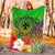 Wallis and Futuna Premium Blanket - Manta Ray Tropical Flowers (Green) - Polynesian Pride