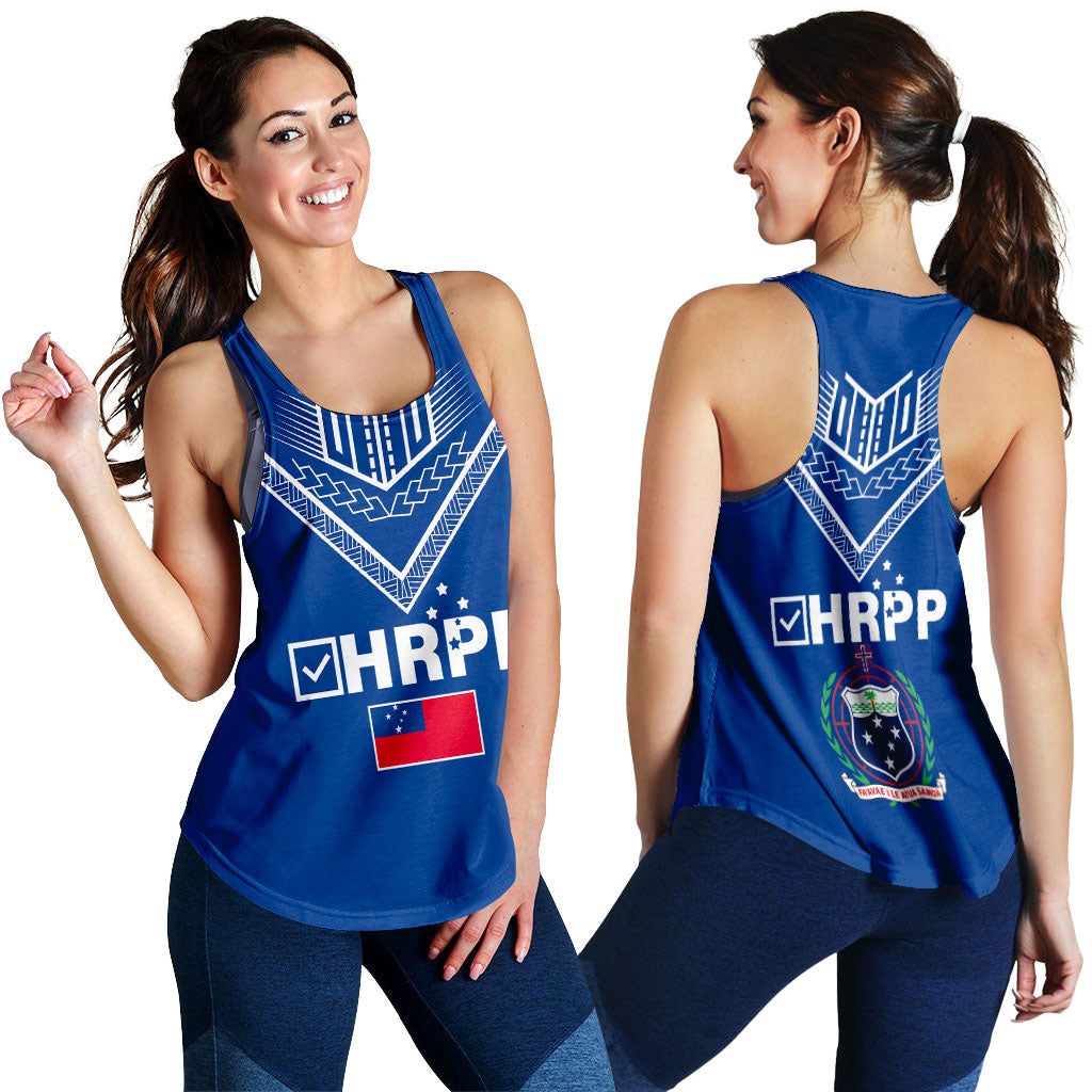 HRPP Samoa Women Tank Top - Samoan Tribal - LT12 Blue - Polynesian Pride