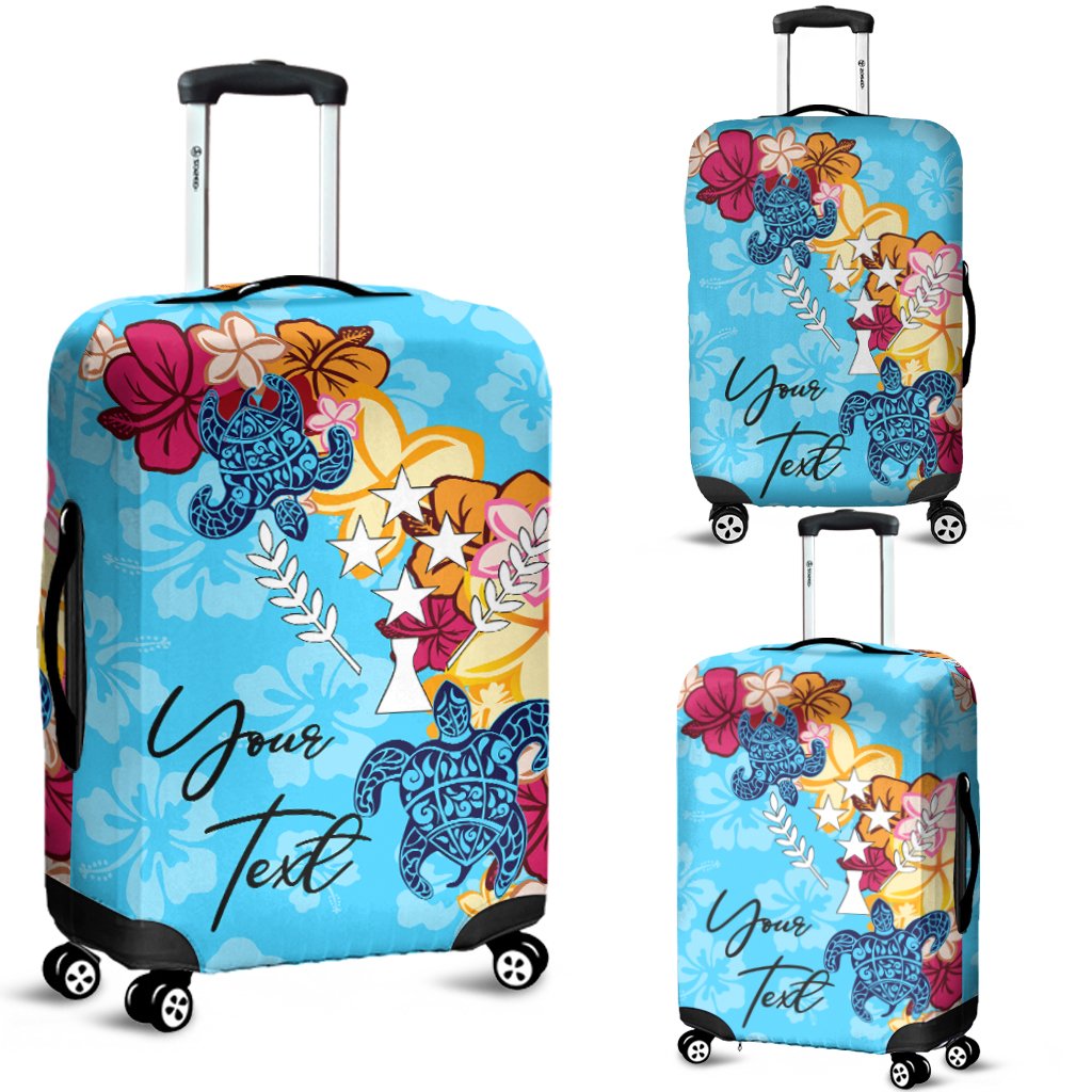 Kosrae Custom Personalised Luggage Covers - Tropical Style Black - Polynesian Pride