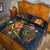 Niue Polynesian Quilt Bed Set - Legend of Niue (Blue) - Polynesian Pride