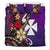 Wallis and Futuna Bedding Set - Tribal Flower With Special Turtles Purple Color - Polynesian Pride