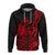 Hawaii Turtle With Hibiscus Tribal Red Zip Hoodie LT12 - Polynesian Pride