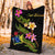 Cook Islands Polynesian Blanket - Plumeria Tribal - Polynesian Pride