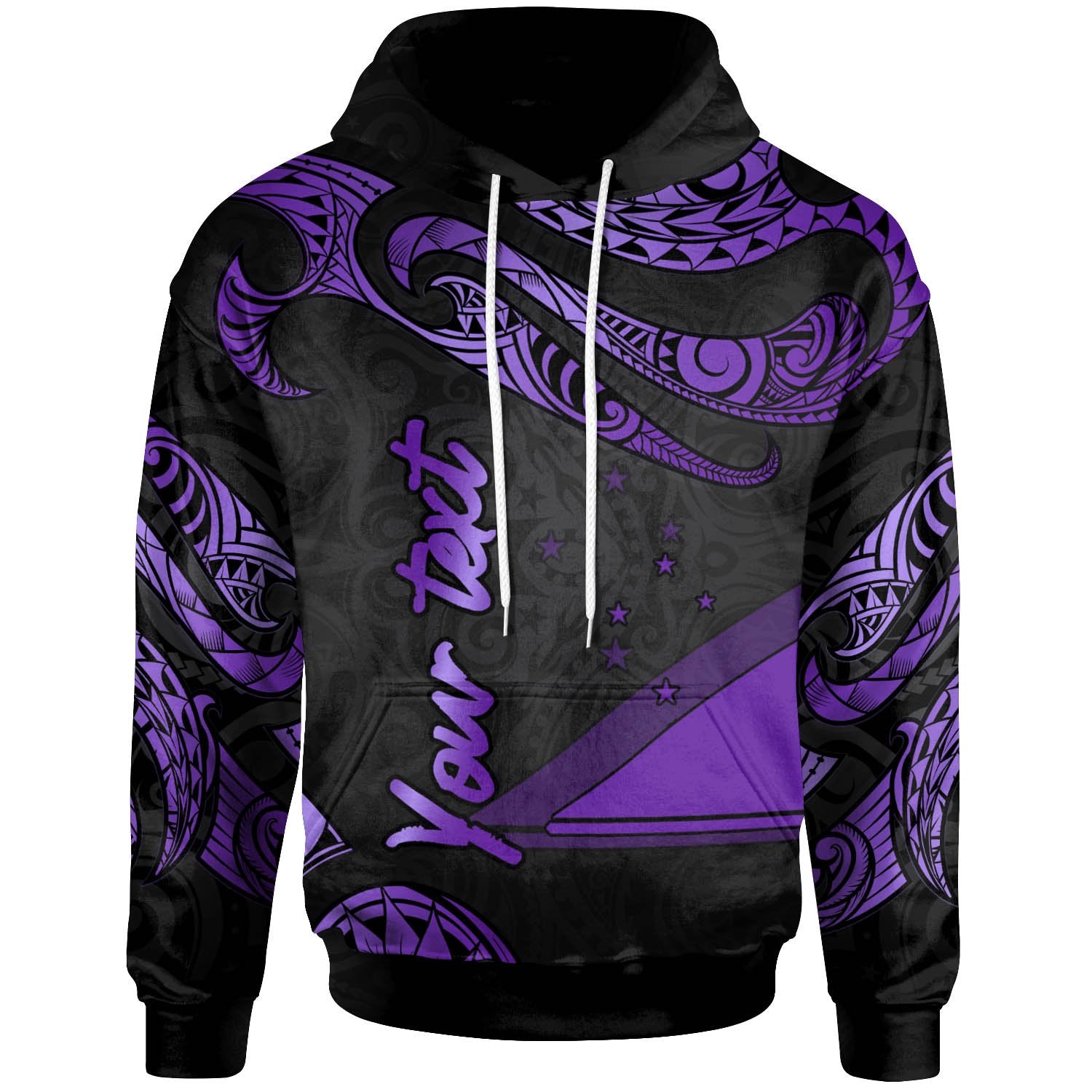 Tokelau Polynesian Custom Hoodie Polynesian Tattoo Purple Version Unisex Purple - Polynesian Pride