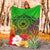 Samoa Premium Blanket - Manta Ray Tropical Flowers (Green) - Polynesian Pride