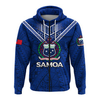 Samoa Zip Hoodie Samoan Warrior Pride LT12 - Polynesian Pride