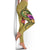 Pohnpei Micronesia Legging - Floral With Seal Gold - Polynesian Pride