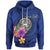 American Samoa Polynesian Custom Hoodie Floral With Seal Blue Unisex Blue - Polynesian Pride