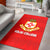 Kolisi Tonga College Atele Area Rug 140 Years Anniversary Tongan Ngatu Ver.01 LT13 Red - Polynesian Pride