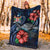 Fiji Polynesian Premium Blanket - Blue Turtle Hibiscus - Polynesian Pride