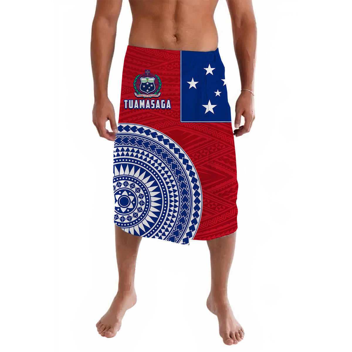 Tuamasaga Samoa Lavalava Polynesian Pattern LT13 Red - Polynesian Pride