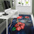 Wallis and Futuna Polynesian Area Rug - Blue Turtle Hibiscus - Polynesian Pride