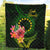 Cook Islands Polynesian Quilt - Floral With Seal Flag Color - Polynesian Pride