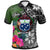 Samoa Custom Polo Shirt Turtle Plumeria Banana Leaf Unisex Black - Polynesian Pride