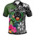 Pohnpei Custom Polo Shirt Turtle Plumeria Banana Leaf Unisex Black - Polynesian Pride