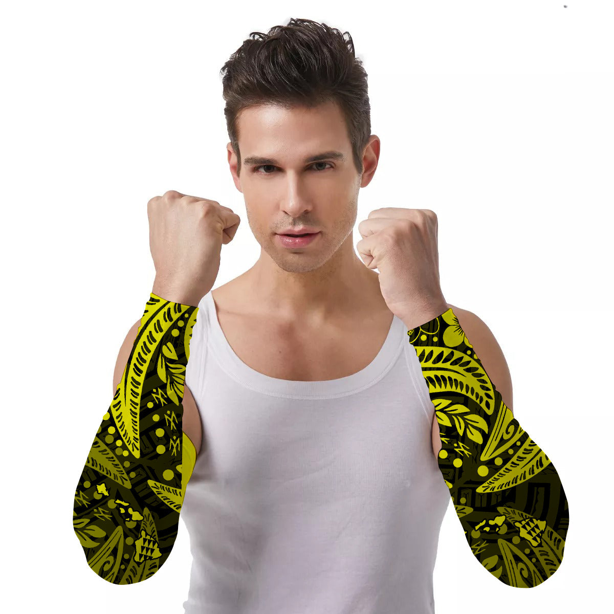 Arm Sleeves (Set of Two) Polynesia Map with Simple Pattern Ver.07 LT13 Set of 2 Art - Polynesian Pride