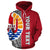 Tahiti (French Polynesia) Custom Polynesian Hoodie Red Line - Polynesian Pride