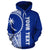 Chuuk Polynesian Custom Hoodie Blue White Line - Polynesian Pride