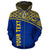 Nauru Polynesian Custom Zip up Hoodie Blue Curve - Polynesian Pride