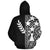 Kosrae Polynesian Custom Zip up Hoodie Black Line - Polynesian Pride