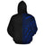 Polynesian Custom Hoodie Black Blue Poly Line - Polynesian Pride