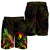 Yap Polynesian Men's Shorts - Turtle With Blooming Hibiscus Reggae - Polynesian Pride