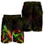 Pohnpei Polynesian Men's Shorts - Turtle With Blooming Hibiscus Reggae - Polynesian Pride