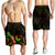 Pohnpei Polynesian Men's Shorts - Turtle With Blooming Hibiscus Reggae - Polynesian Pride