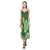 Polynesian V - Neck Open Fork Long Dress - Green Palm - Polynesian Pride