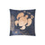 Hawaiian Map Turtle Ohana Hibiscus Kakau Polynesian Pillow Cover - Indigo Ver 1 One Size Zippered Pillow Case 18"x18"(Twin Sides) Inidigo - Polynesian Pride