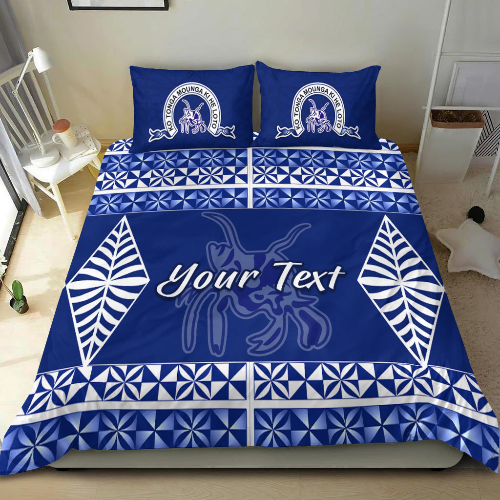 (Custom Personalised) Old Boys of Tupou College Bedding Set 155th Anniversary LT13 Blue - Polynesian Pride