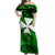 (Custom Personalised) Wallis et Futuna Off Shoulder Long Dress Hibiscus Flowers Green LT13 Long Dress Green - Polynesian Pride