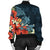 Hawaii Turtle Shark Manta Ray Hibiscus Plumeria Bomber Jacket - AH - Polynesian Pride