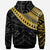 Wallis & Futuna Custom Zip Hoodie Wallis & Futuna Ginger Lei Pattern Gold - Polynesian Pride