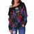 Samoa Women's Off Shoulder Sweater - Sea Turtle In Tribal Polynesian Style - Polynesian Pride