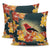 Honeycreeper Hibiscus Pillow Covers One Size Zippered Pillow Cases 18"x 18" (Twin Sides) (Set of 2) Black - Polynesian Pride