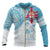 Fiji Polynesian Zip up Hoodie Fiji Flag with Coat of Arms Unisex Blue - Polynesian Pride