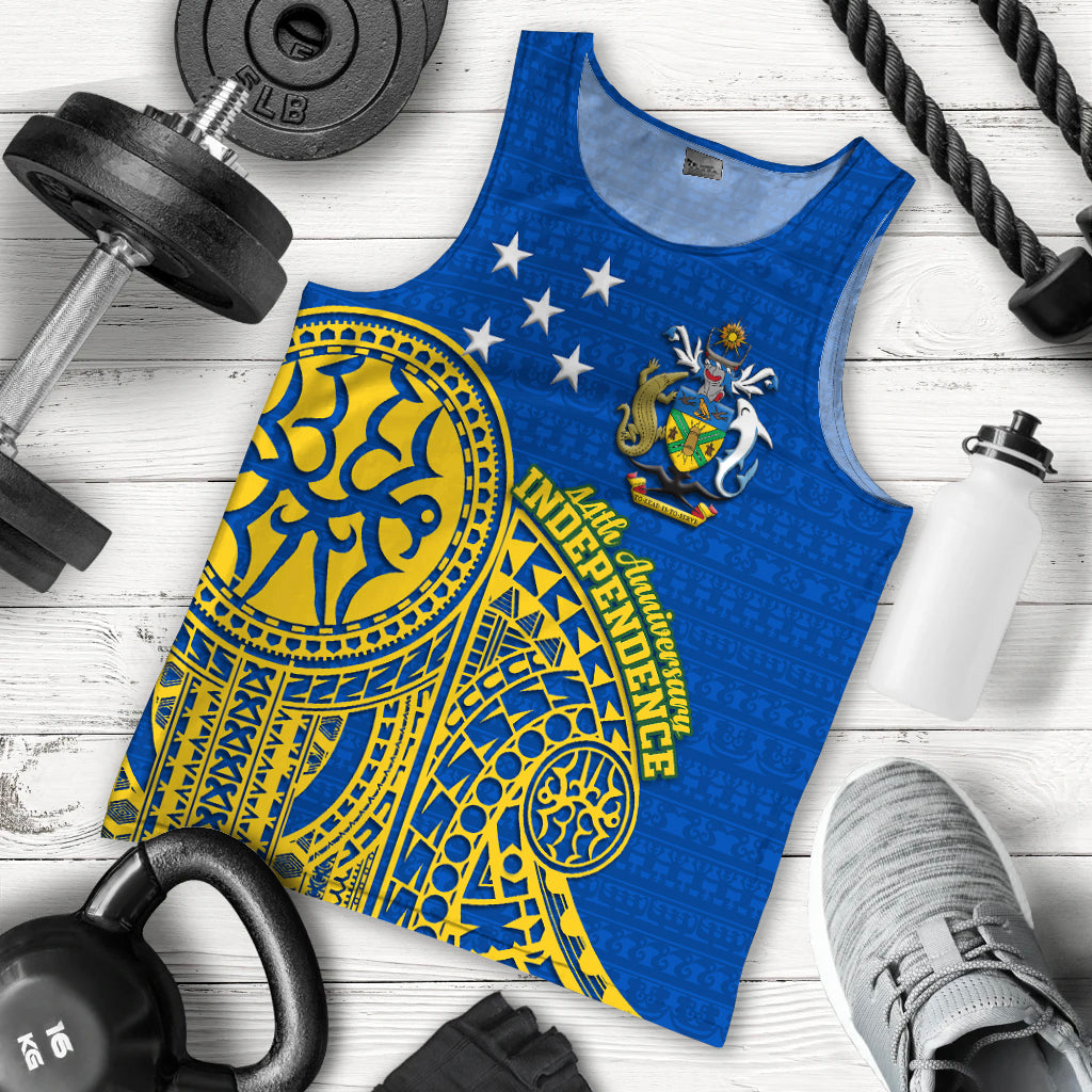 Solomon Islands Independence Anniversary 44th Years Men Tank Top - LT12 Blue - Polynesian Pride