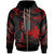 Papua New Guinea Polynesian Custom Zip Hoodie Polynesian Tattoo Red Version Unisex Red - Polynesian Pride