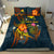 Papua New Guinea Polynesian Personalised Bedding Set - Legend of Papua New Guinea (Blue) - Polynesian Pride