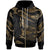 Fiji Polynesian Custom Zip Hoodie Polynesian Tattoo Gold Version Unisex Gold - Polynesian Pride